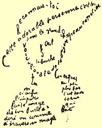 caligrama de Guillaume Apollinaire