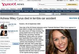 Fake Miley Cirus News Story