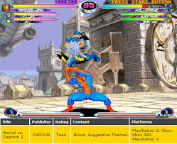 Capcom 2 that lists the game
