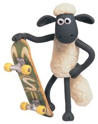      Shaun The Sheep Shaun-skate-stand